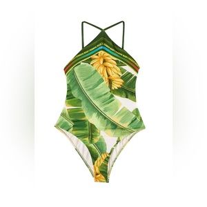 Gorgeous Palm Trees One Pice Swimsuit. NWT